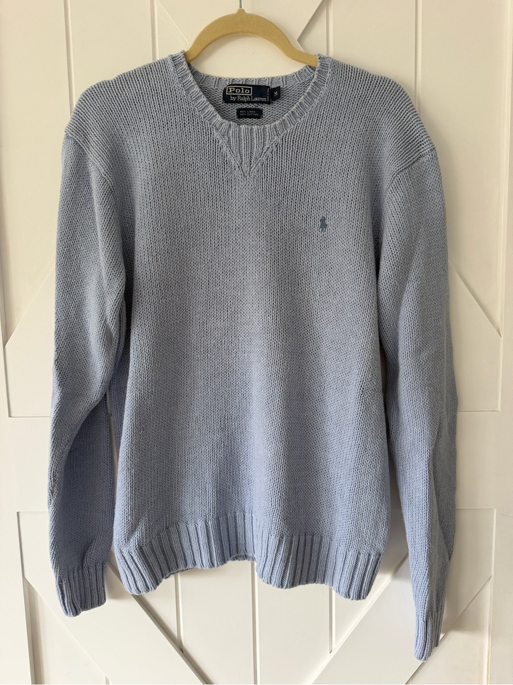 Polo by Ralph Lauren Pale Blue Cotton Sweater